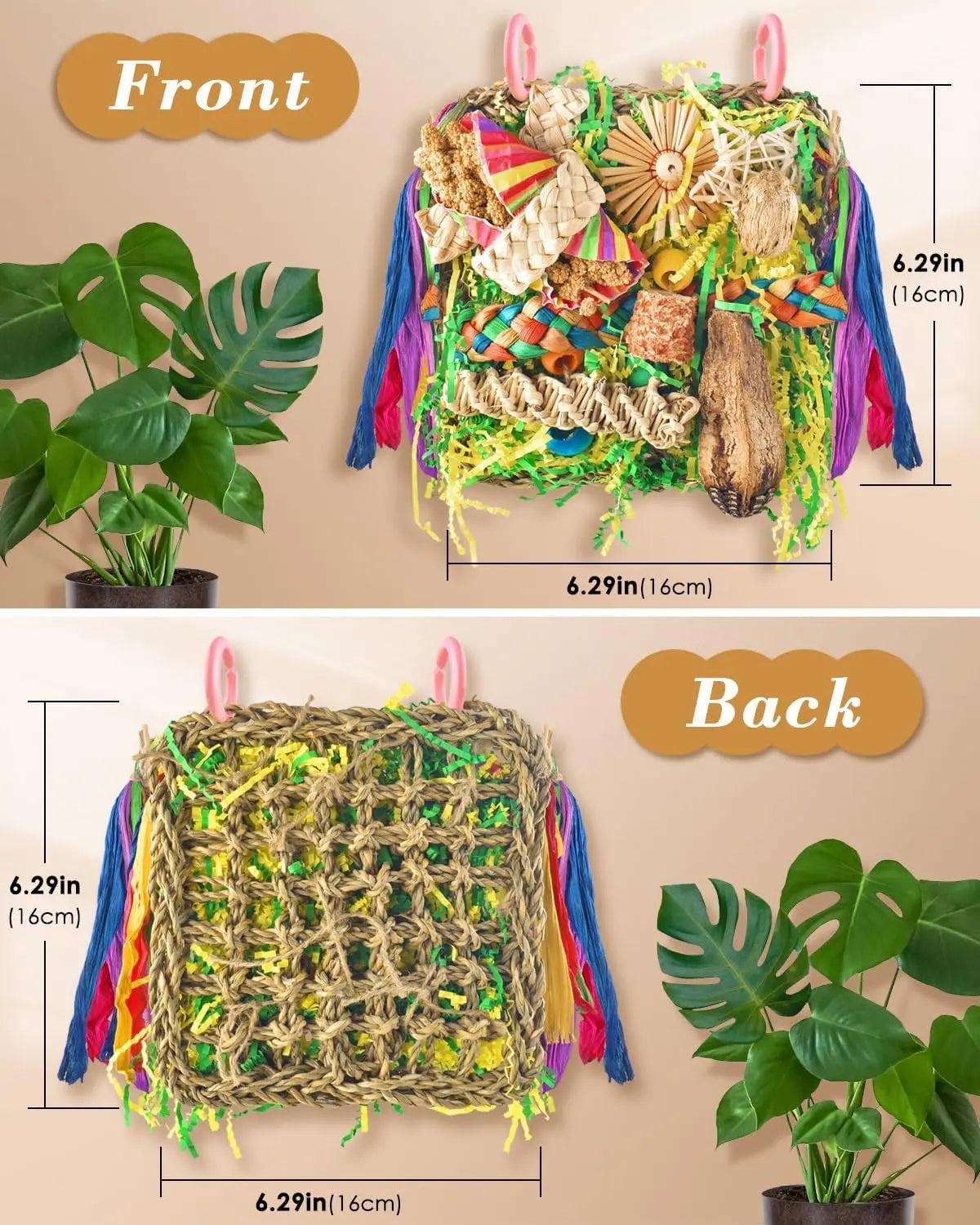 Bird Toys for Parrots Foraging Swing Mat