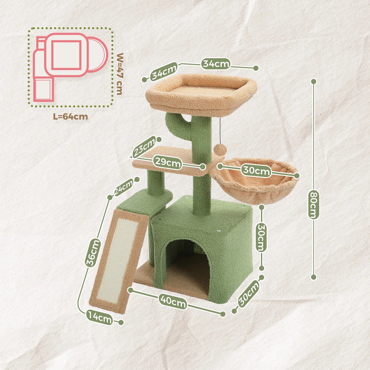 Cat Tree Tower for Indoor Cats 2 Styles