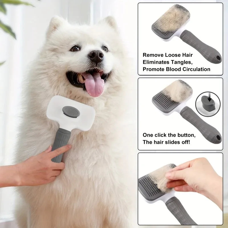 Dual-Use Dog Cat Hair Grooming Brush