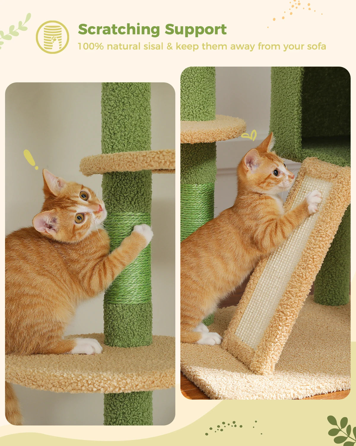 Cactus Tree Floor to Ceiling Cat Tower