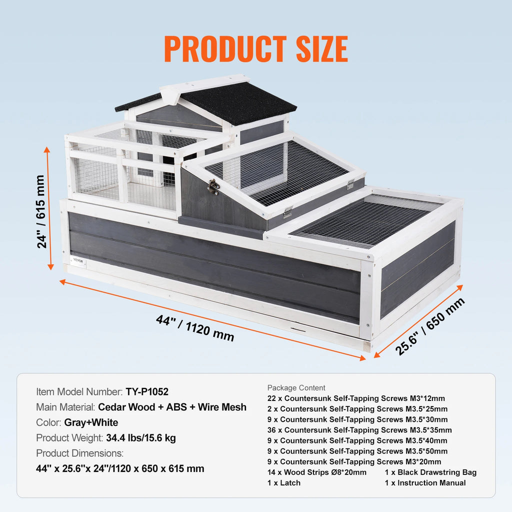 2-Story Wooden Habitat House with Adjustable Ramp