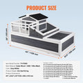 2-Story Wooden Habitat House with Adjustable Ramp