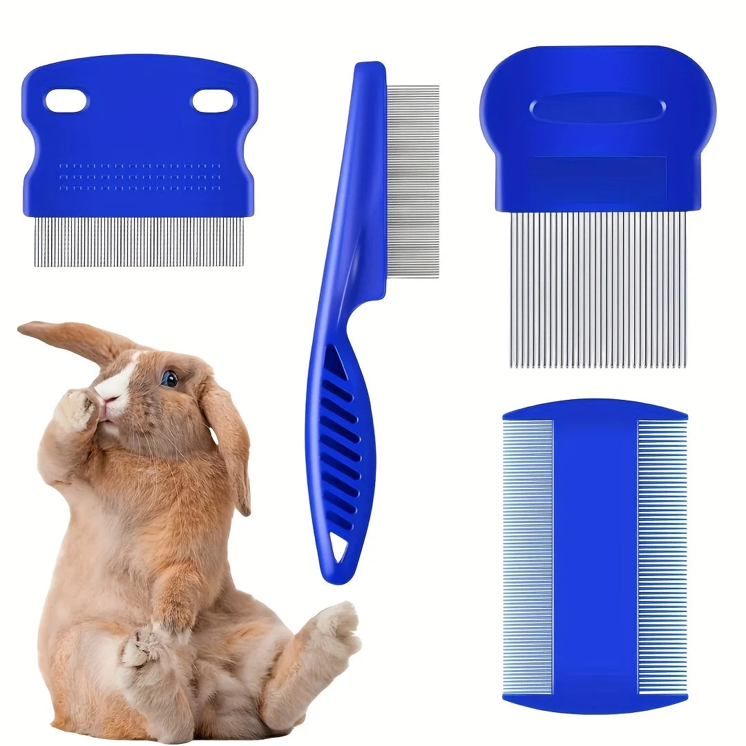 4 Pack Flea and Lice Pet Grooming Combs