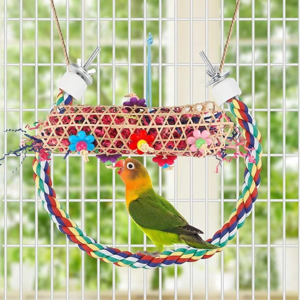 6 Pack Bird Shredding Chewing Toys