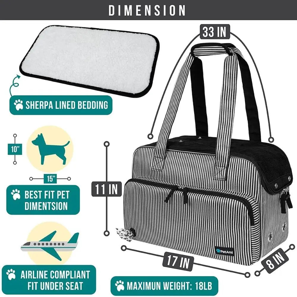 Small Pet Purse Carrie Bag with Pockets