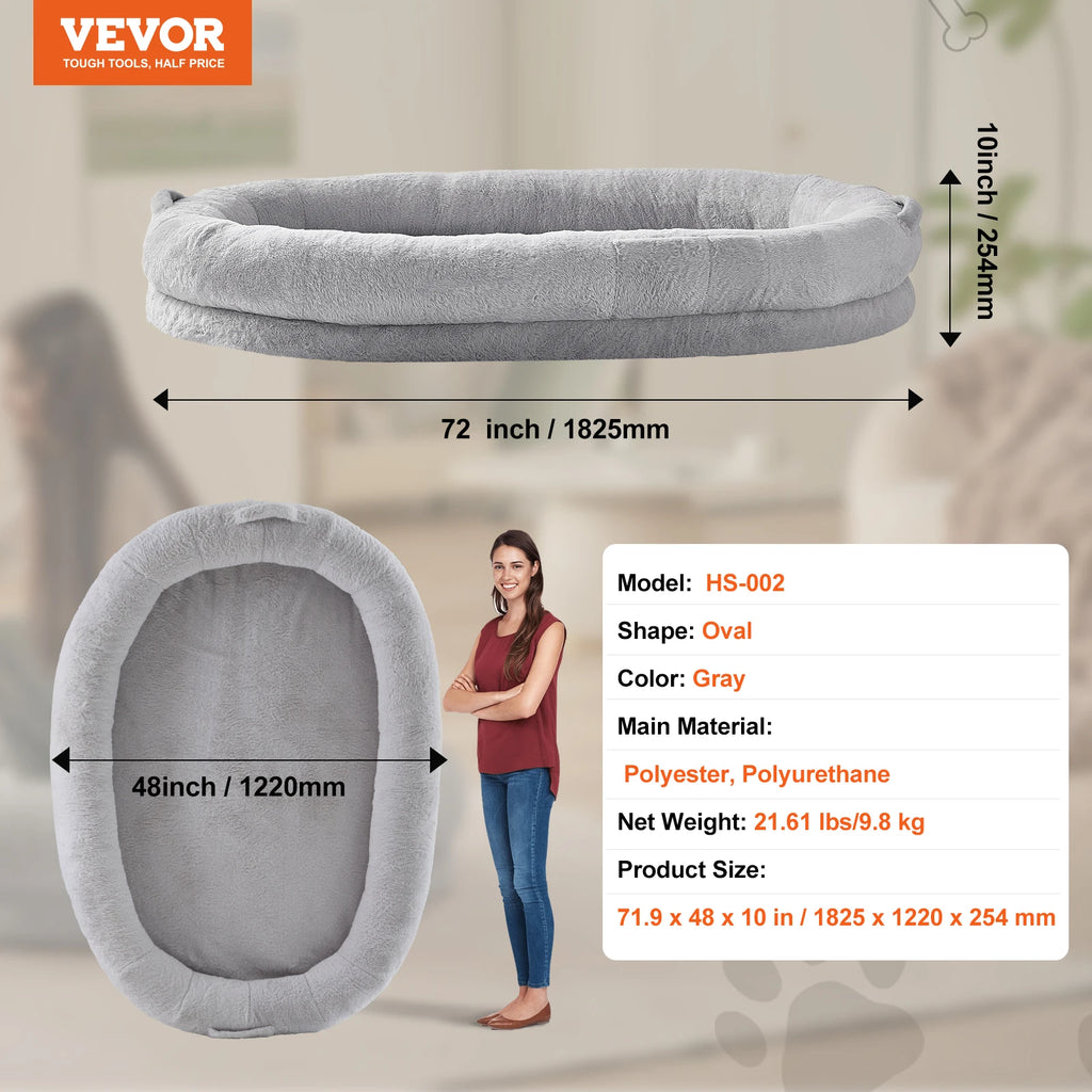 Adult Human Size Pet Bed with Washable Cover