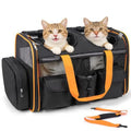 Large Dual Pet Carrier with Removable Divider