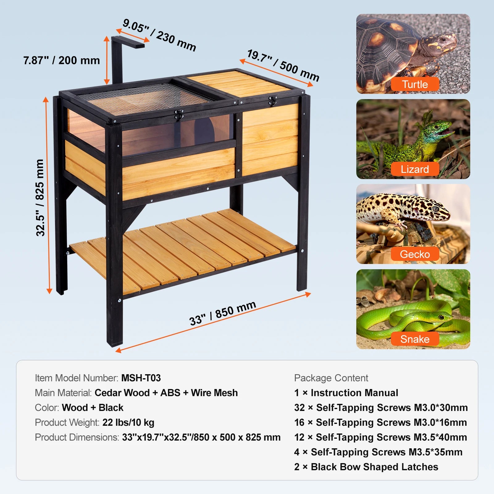 2-Story Wooden Habitat House with Adjustable Ramp