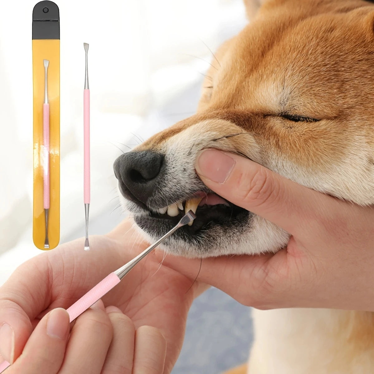 1pc Pet Dog Tooth Cleaner Stainless Steel