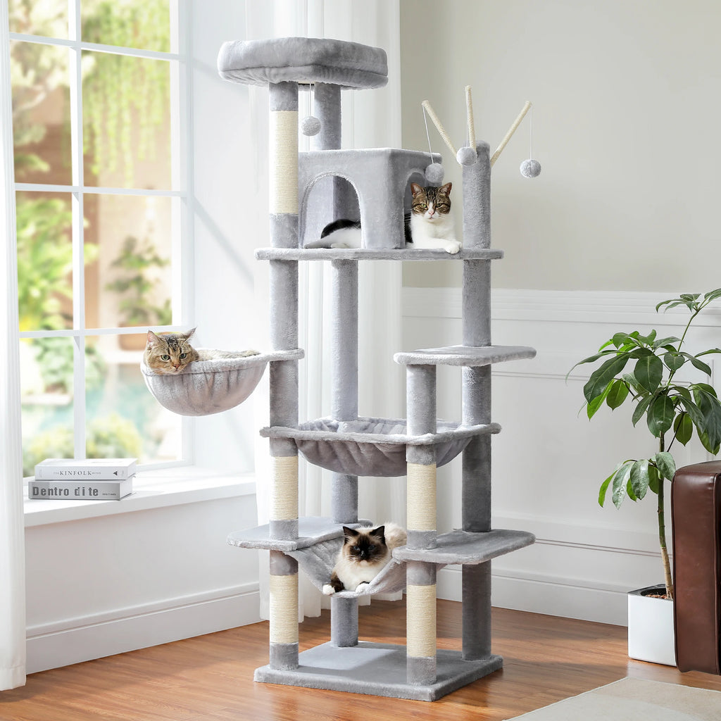 Large Multi-Level Cat Tree Tall Tower