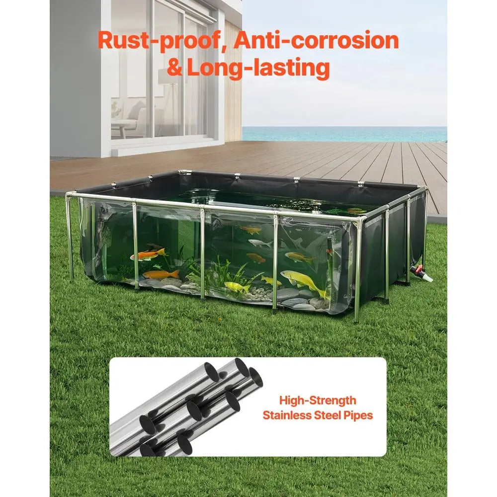 470 Gal Above Ground Fish Pond with Viewing Panel