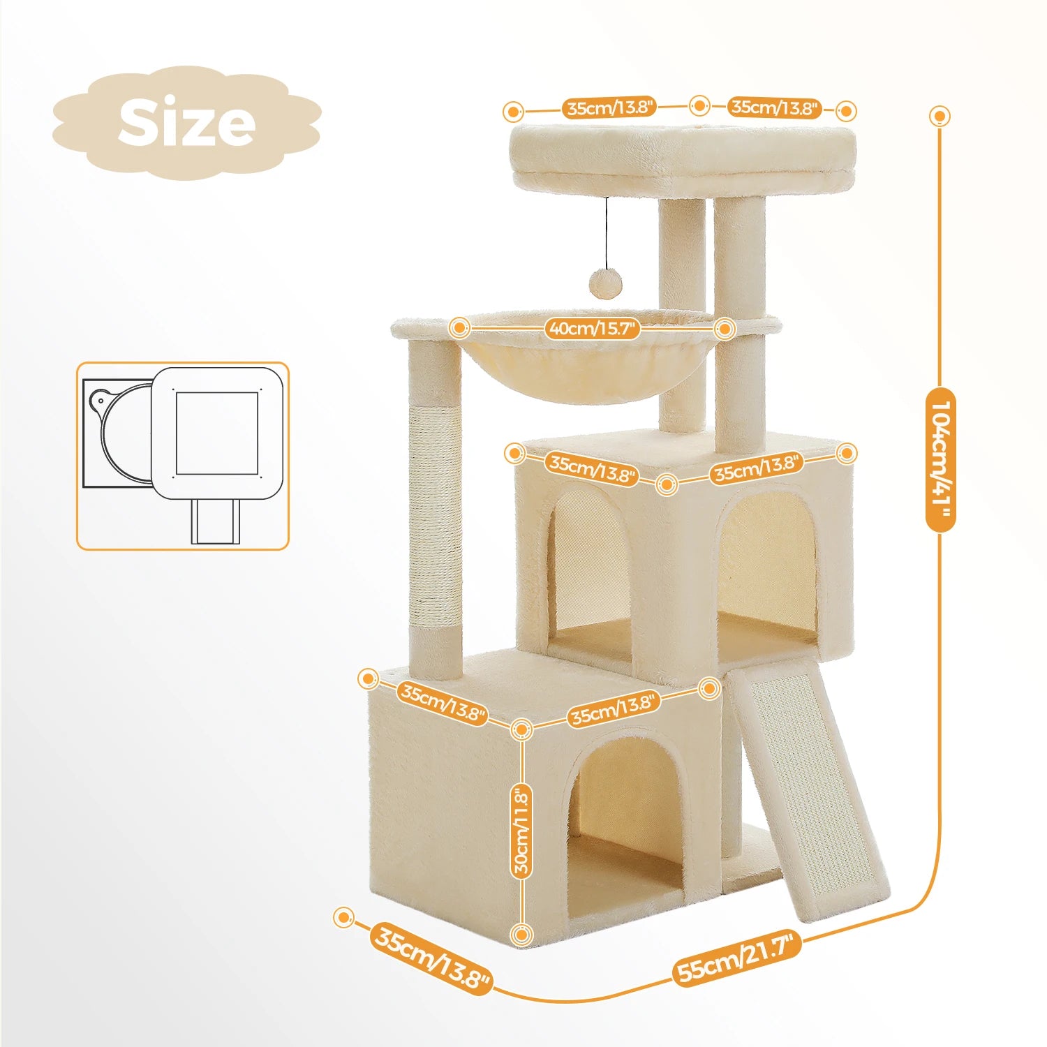 Large Cat Tree Tower for Indoor Cats