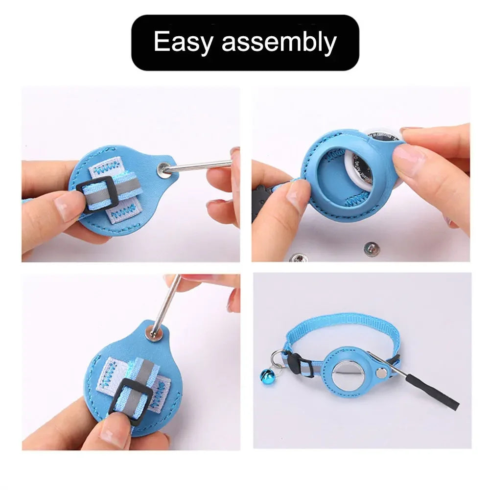 Reflective Cat Collar with Apple AirTag Holder