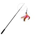 Extended Telescopic Cat Play Stick with Feathers 1.8m