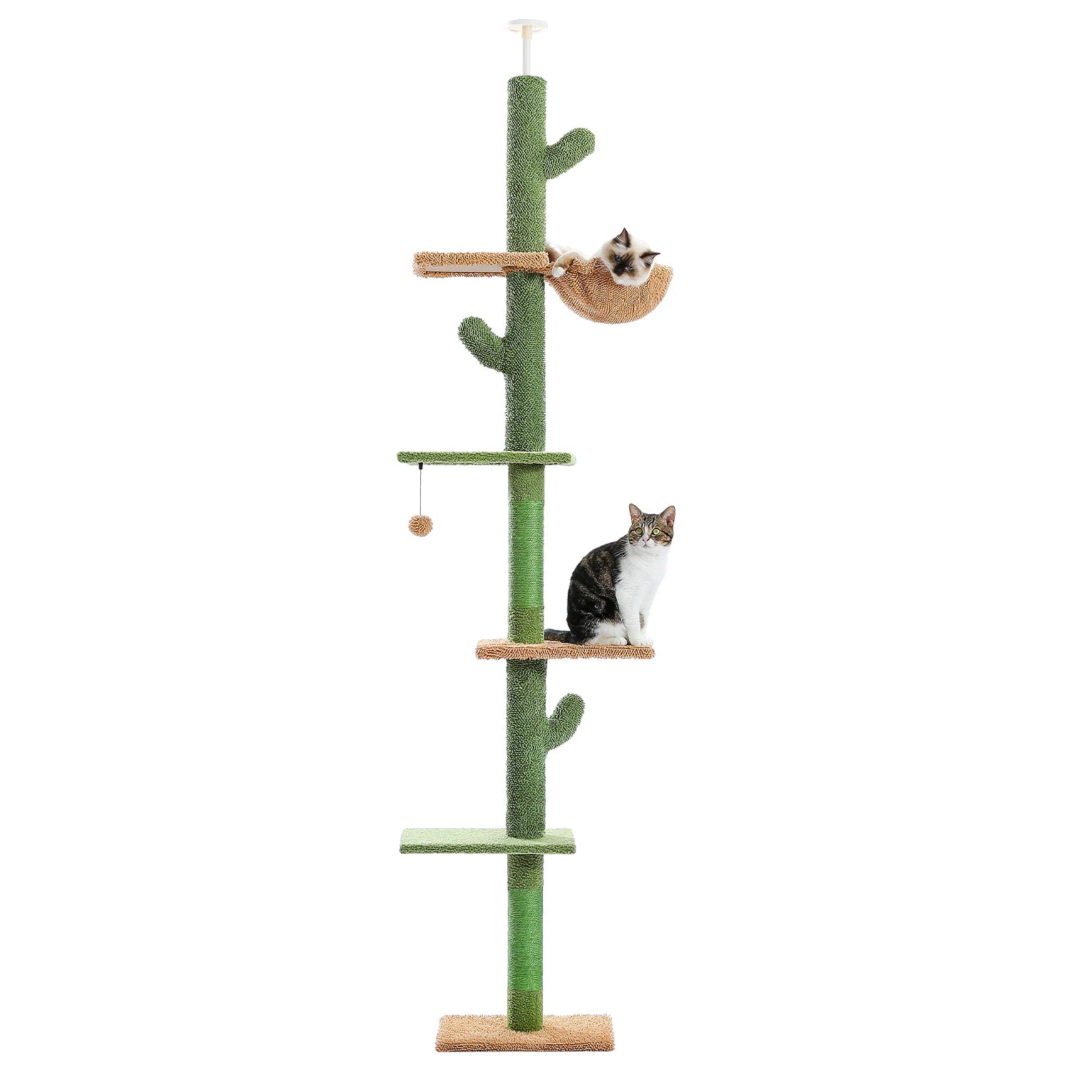 5-Tier Floor to Ceiling Cactus Cat Tower