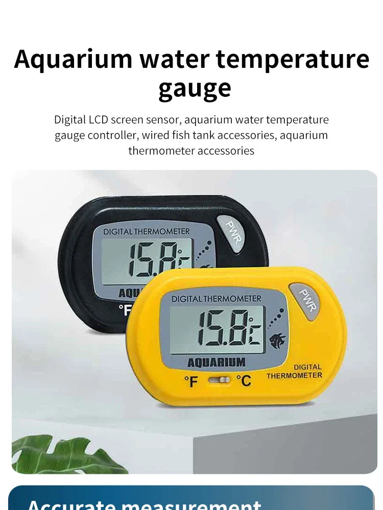 Digital Aquarium Thermometer with Suction Cup Probe