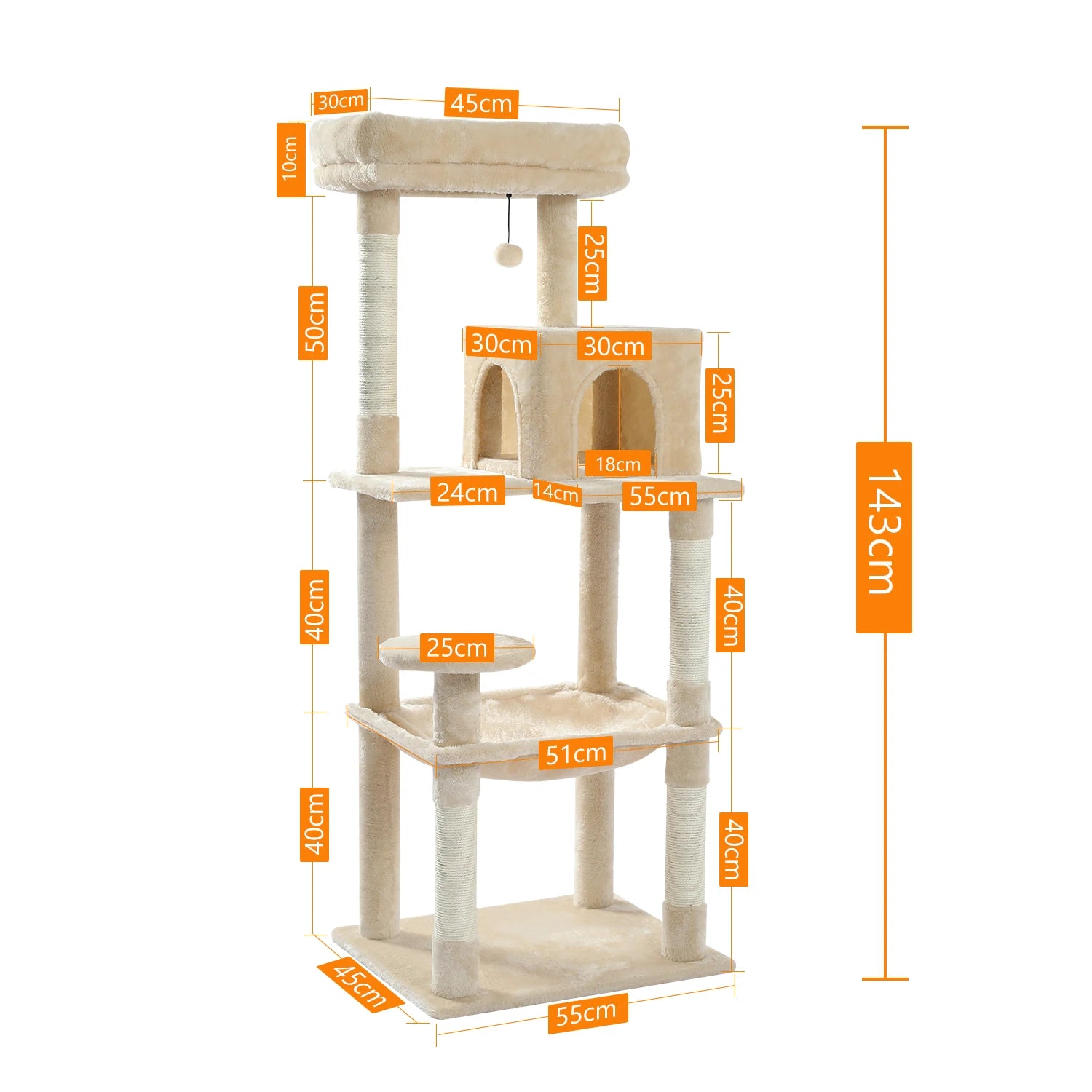 5-Level Cat Tree for Indoor Cats