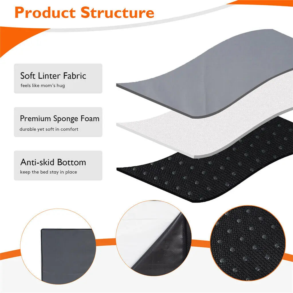 Jumbo Pet Dog Cat Orthopedic Memory Foam Bed